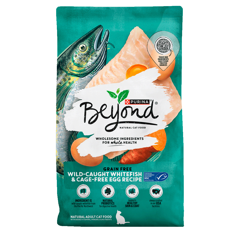Purina Beyond Natural Grain Free Dry Cat Food Whitefish and Egg Recipe with Added Vitamins, Minerals and Nutrients