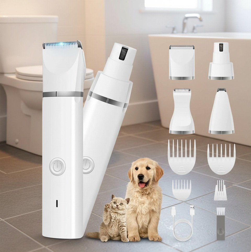 Veeconn Dog & Cat Grooming Kit – Low Noise Rechargeable Clippers with Nail Grinder Veeconn Dog & Cat Grooming Kit – Low Noise Rechargeable Clippers with Nail Grinder