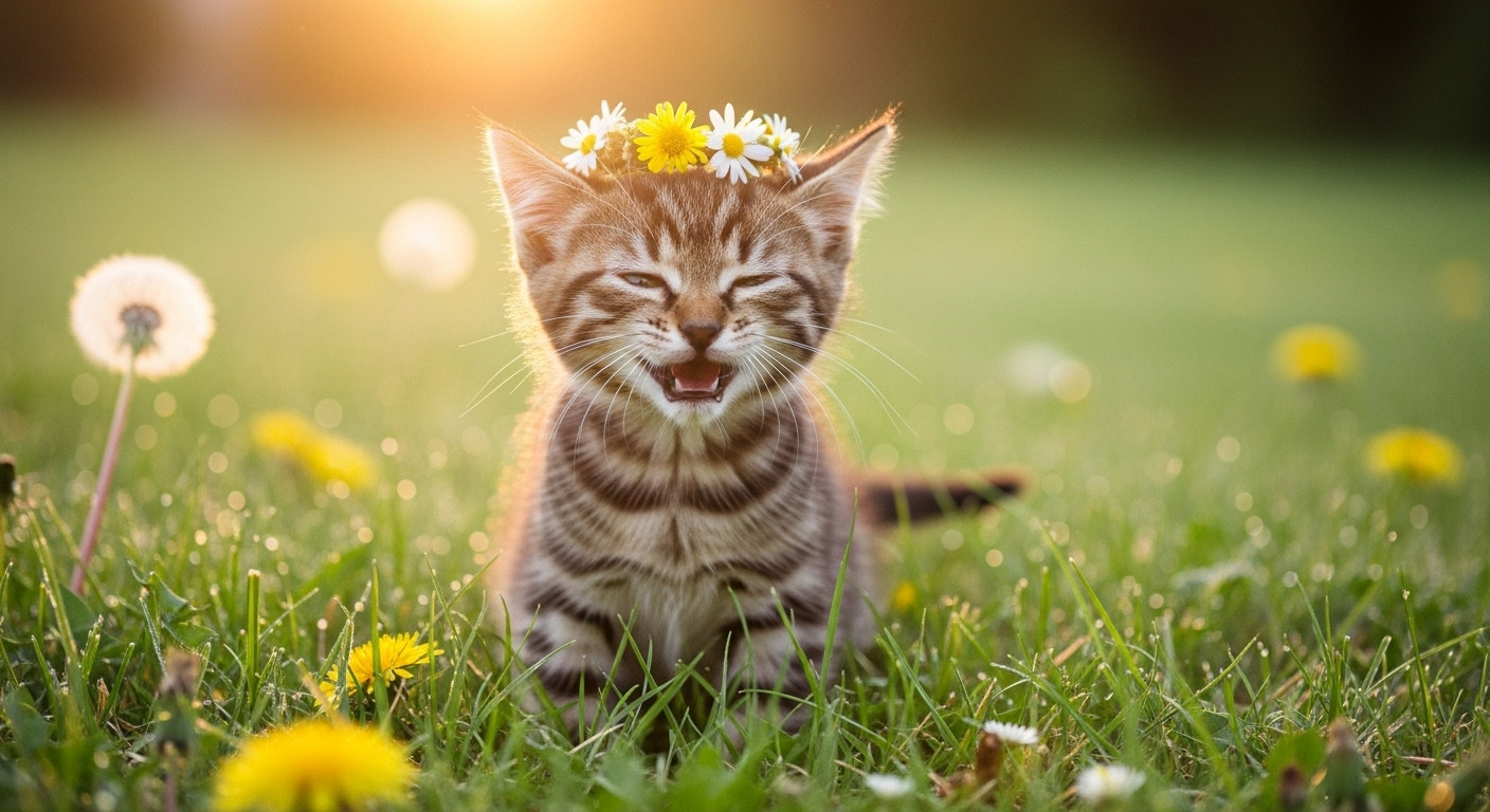 a cute cat on the grass.321Z cut cat