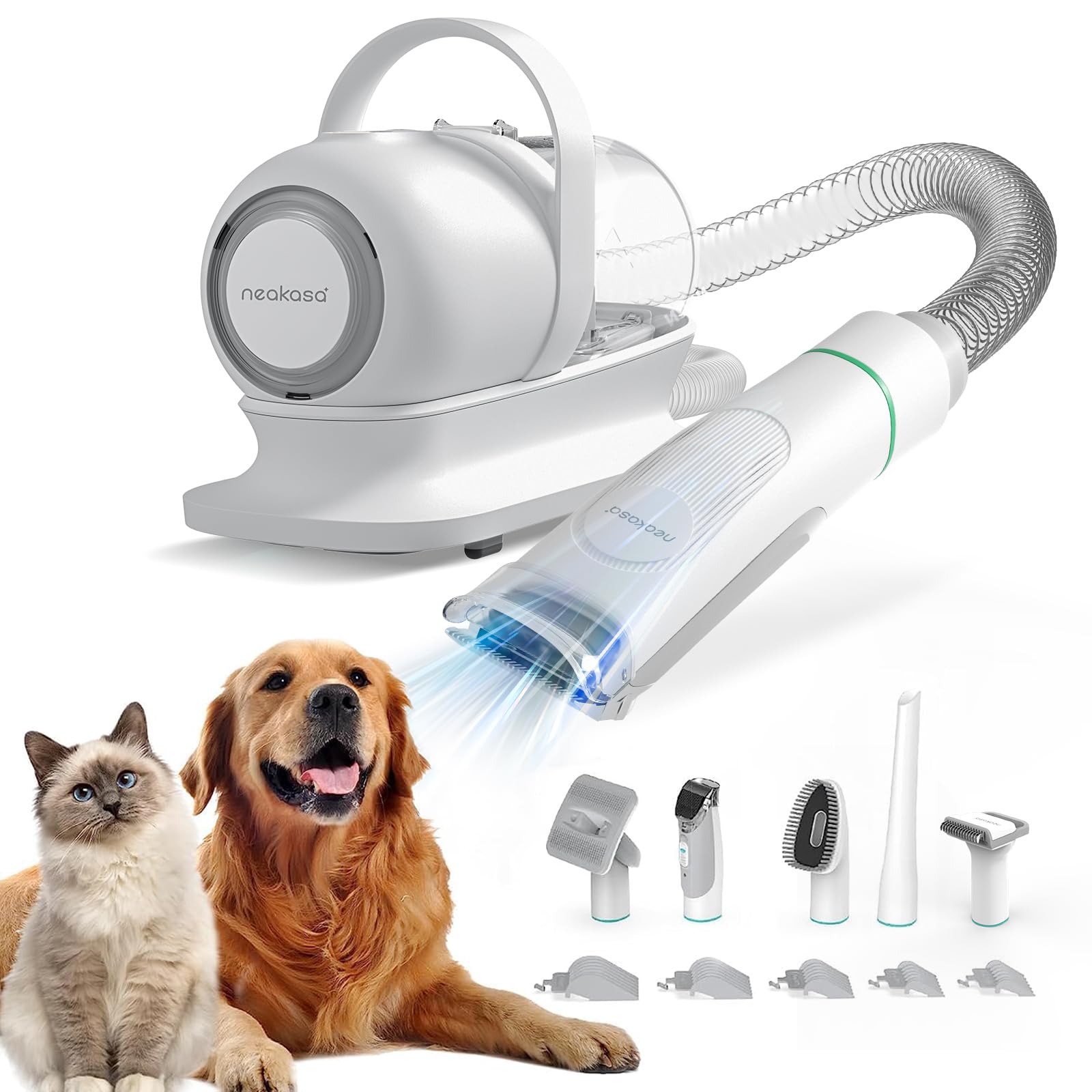 neabot Neakasa P1 Pro Pet Grooming Kit & Vacuum Suction 99% Pet Hair, Professional Clippers with 5 Proven Grooming Tools for Dogs Cats and Other Animals neabot Neakasa P1 Pro Pet Grooming Kit & Vacuum Suction 99% Pet Hair, Professional Clippers with 5 Proven Grooming Tools for Dogs Cats and Other Animals