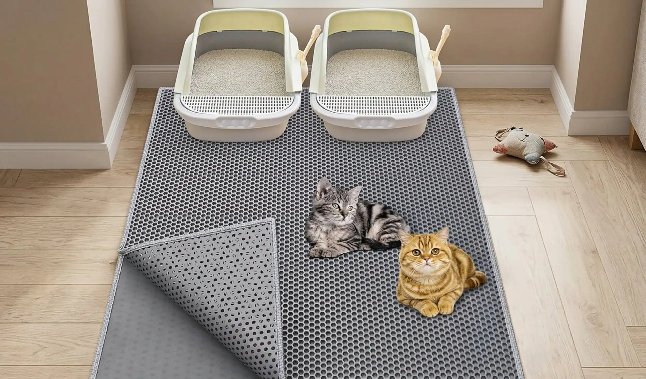 extra large cat litter mat