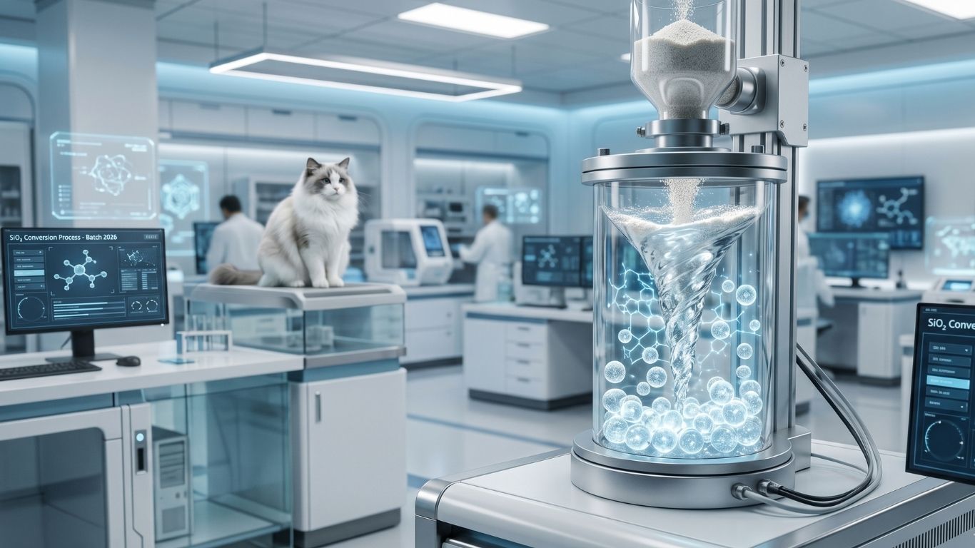 How silica cat litter is made