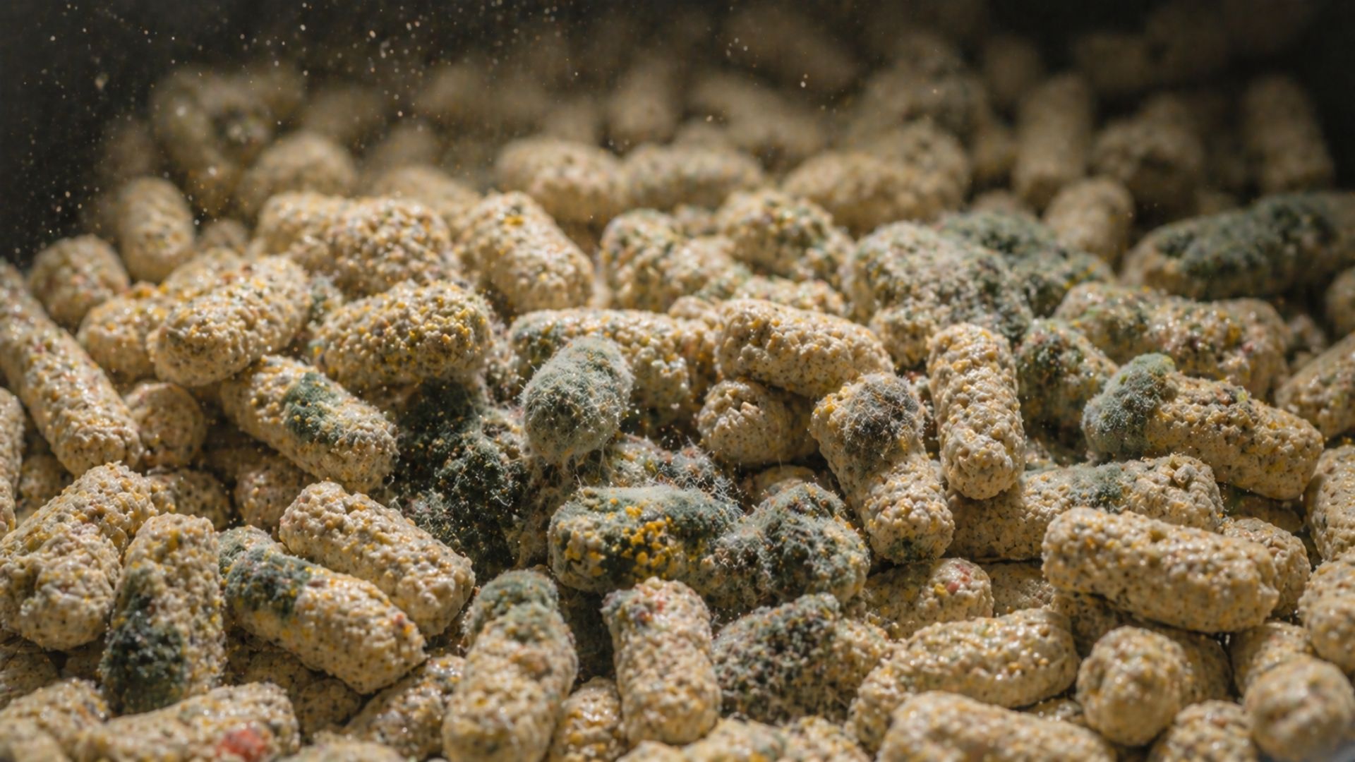 mold growth risk in corn cat litter due to moisture
