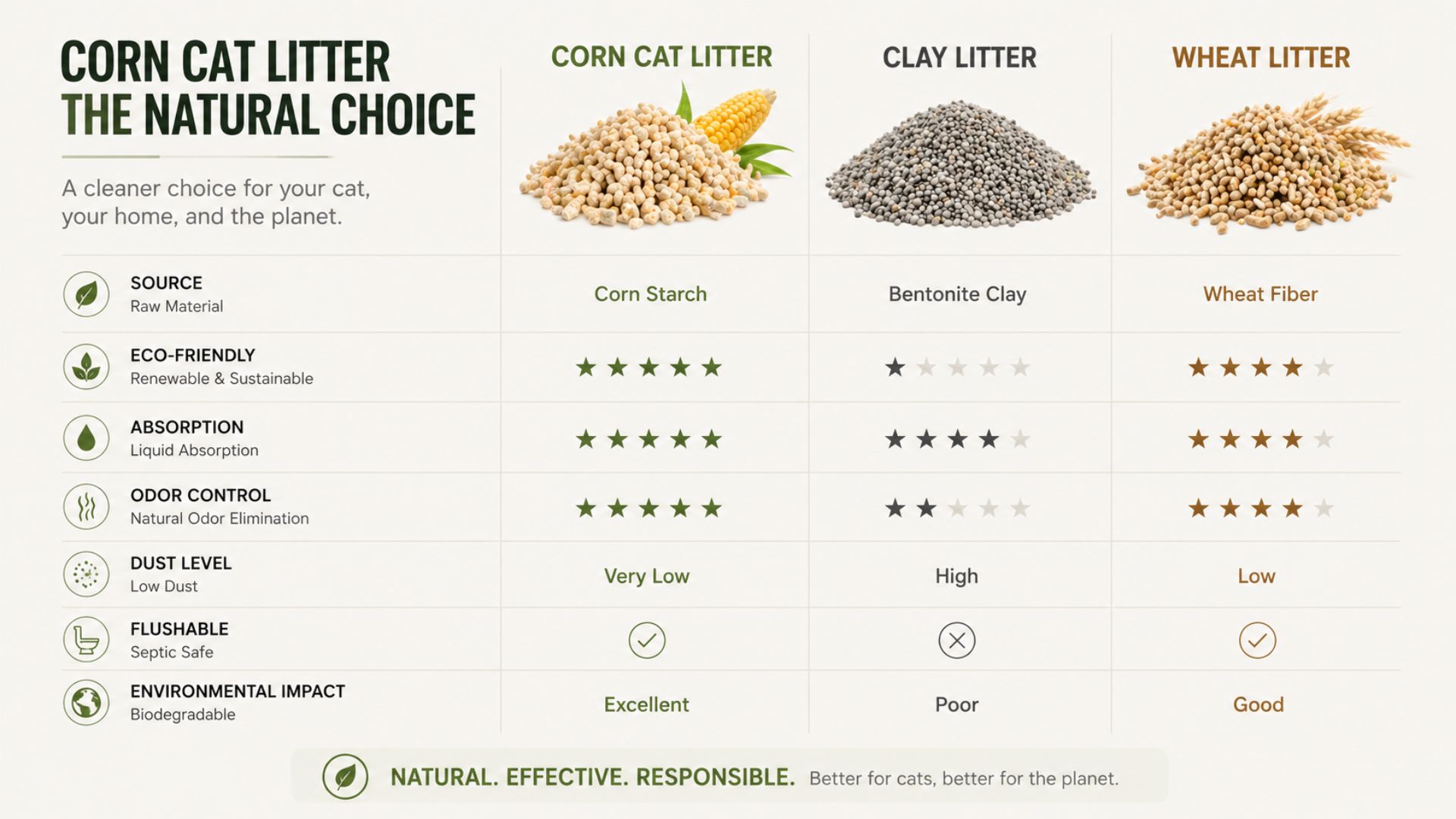odor control comparison between traditional and corn cat litter